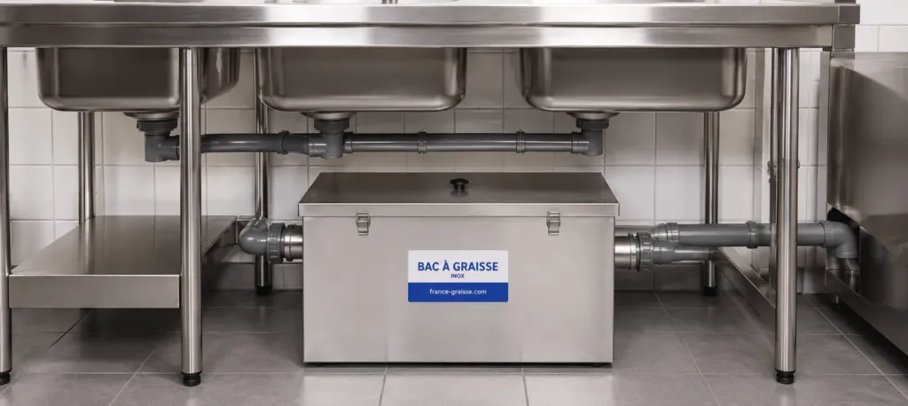 bac a graisse inox sous plonge restaurant
