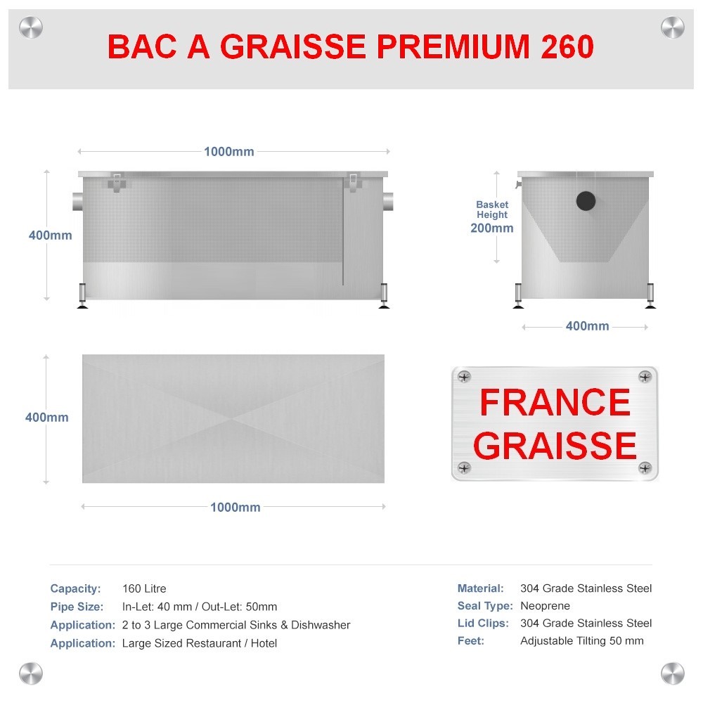 bac a graisse PREMIM 260