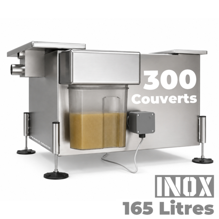 bac à graisse automatique restaurant 300 couverts jour inox professionnel - 165L