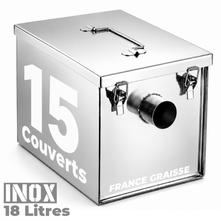 Bac a graisse restaurant inox sous plonge 15 couverts - 18L Pro CHR