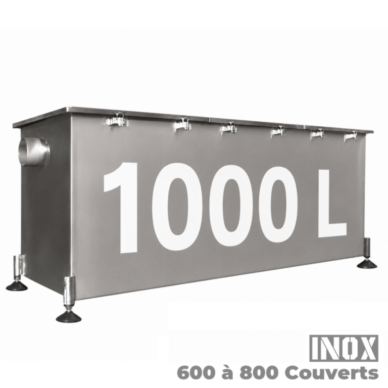 bac à graisse cave-extérieur 800 couverts jour inox professionnel - 1000L