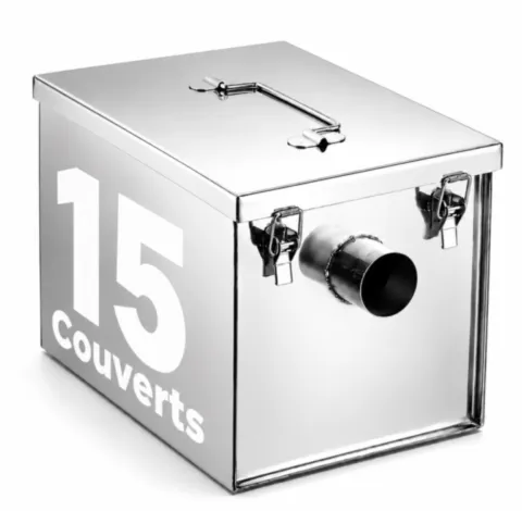 Bac a graisse restaurant inox sous plonge 15 couverts - 18L Pro CHR