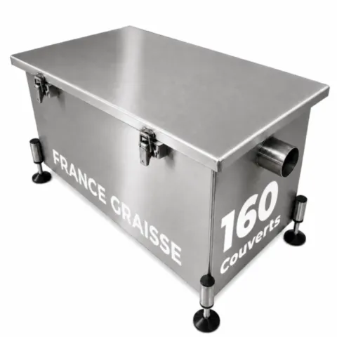 Bac à graisse restaurant 160 Couverts - 80L - Inox sous plonge ou sous évier (Gamme PREMIUM)