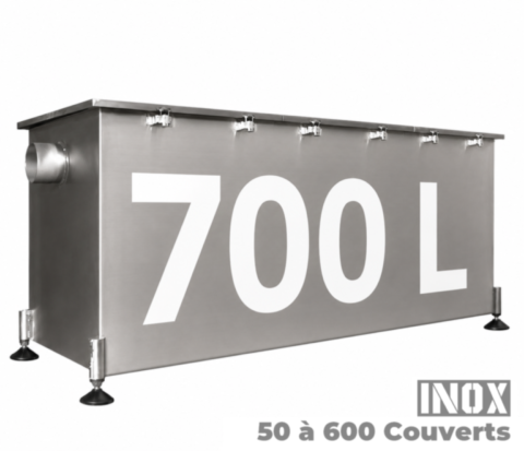 bac à graisse cave-extérieur 600 couverts jour inox professionnel - 700L