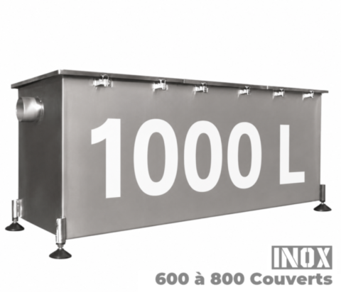 bac à graisse cave-extérieur 800 couverts jour inox professionnel - 1000L