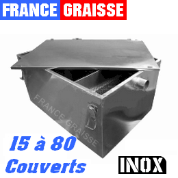 bac a graisse restaurant sous plonge en inox 80 couverts jour - 42L