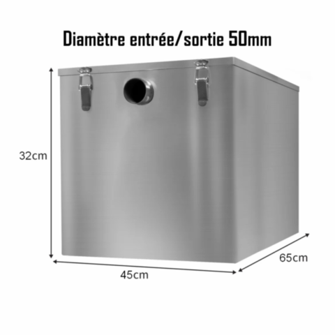 Dimension bac a graisse restaurant de 80 à 150 couverts