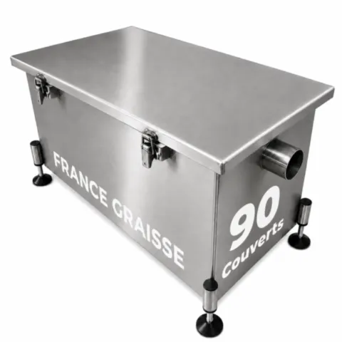 Bac à graisse restaurant 90 Couverts - 60L - Inox sous plonge ou sous évier (Gamme PREMIUM)