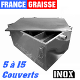 bac a graisse restaurant sous plonge en inox 15 couverts jour - 25L